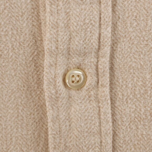 Paul & Shark Flannel Italy Cotton Herringbone Button-Down 16 Heavyweight Beige - Picture 5 of 16